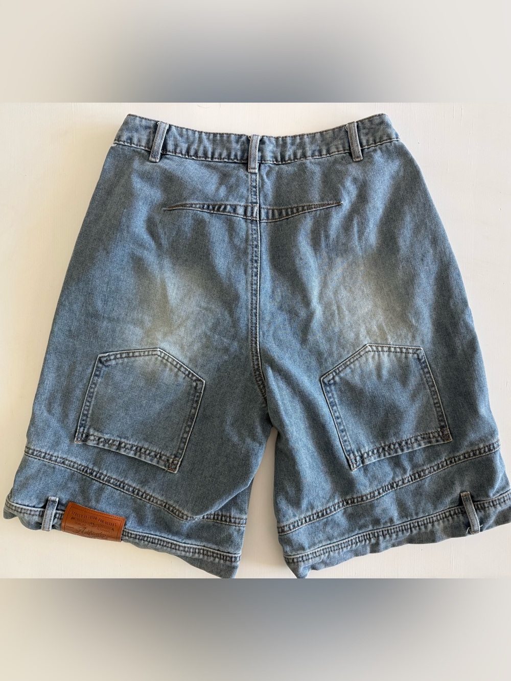 Aelfric Eden Washed Reverse Jorts Jeans Shorts  unique trendy fashionable denim - Picture 6 of 15